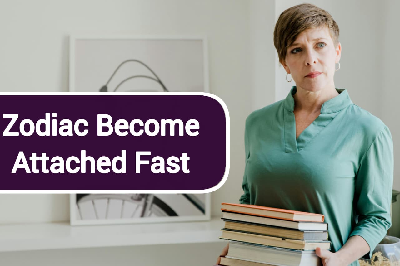 A beautiful girl thinking about love and zodiac signs who get attached fast