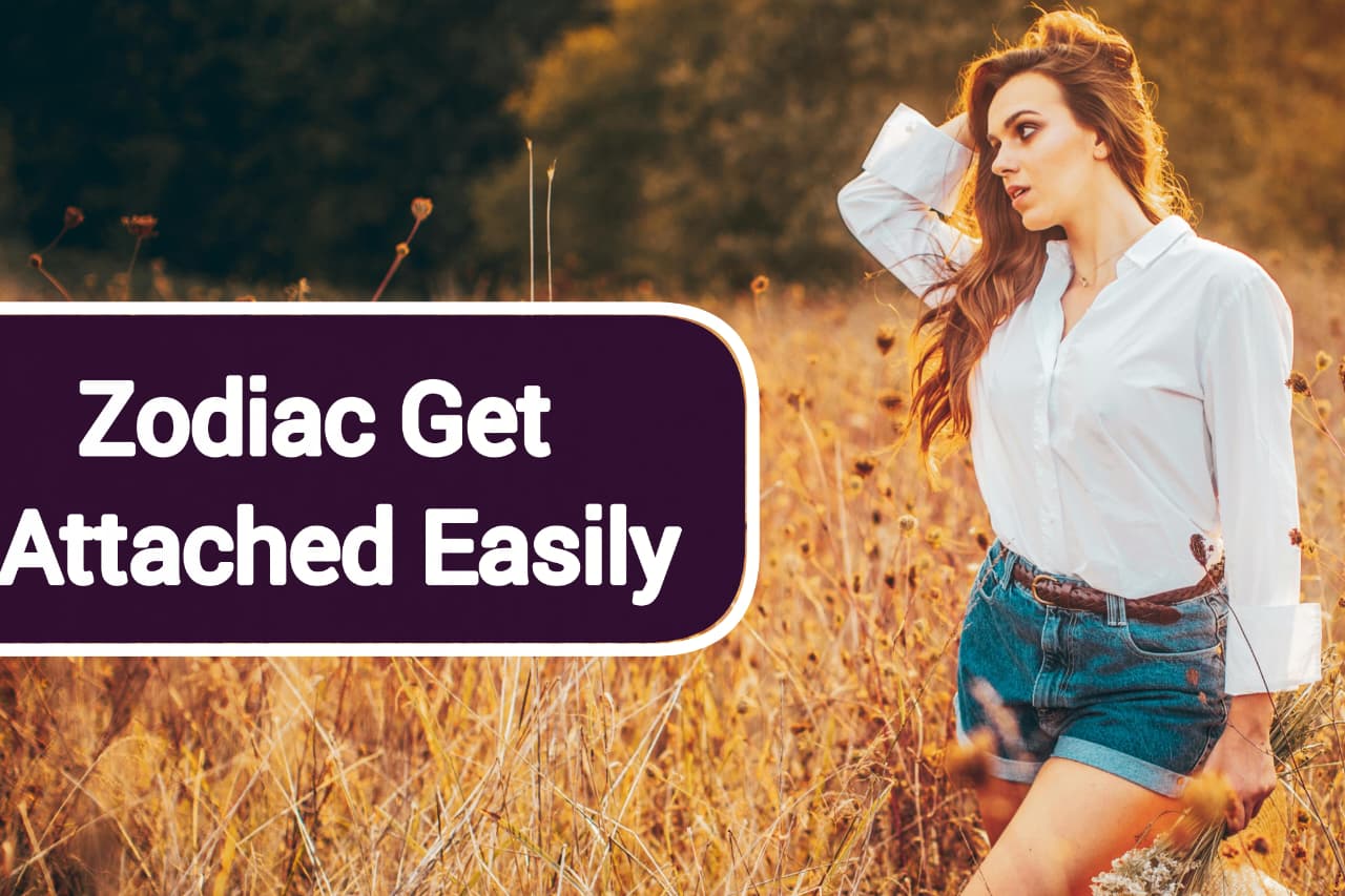 Romantic illustration of zodiac signs that get emotionally attached quickly