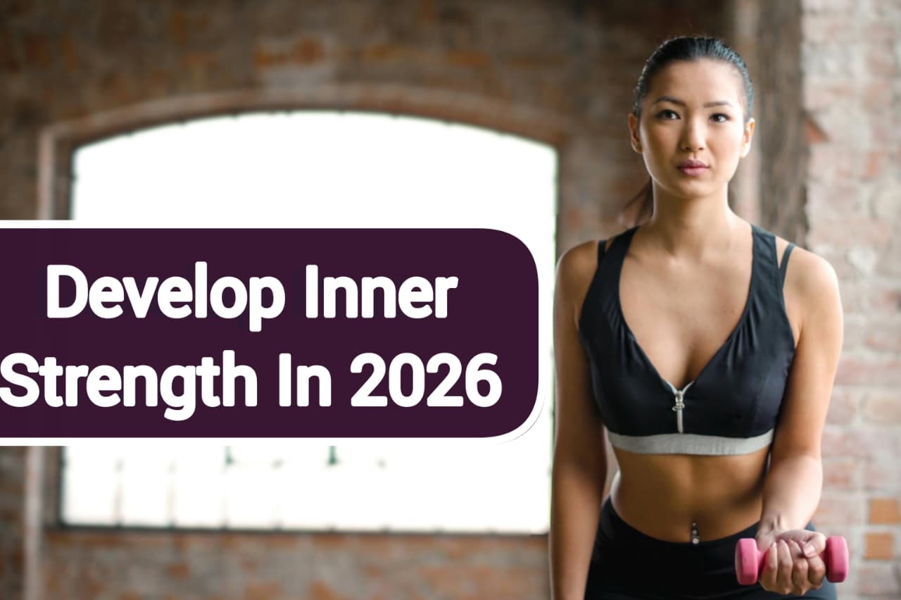 Motivational illustration of zodiac signs developing inner strength in 2026, featuring Capricorn, Scorpio, Leo, Taurus, and Aquarius symbols with themes of resilience, emotional power, and personal growth