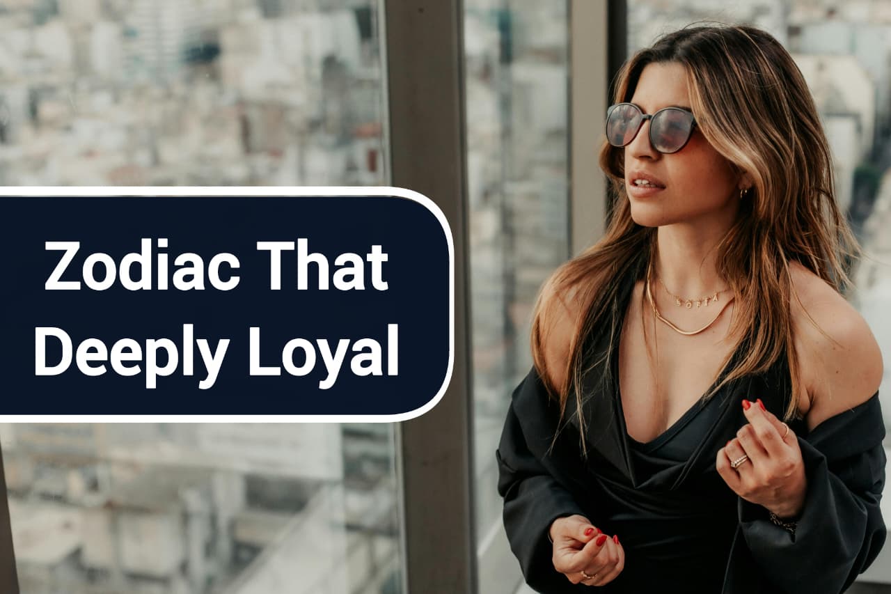 Heartfelt illustration of zodiac signs that are deeply loyal, featuring Taurus, Cancer, Leo, Scorpio, and Capricorn symbols with themes of unbreakable trust, loyalty, and long-term commitment